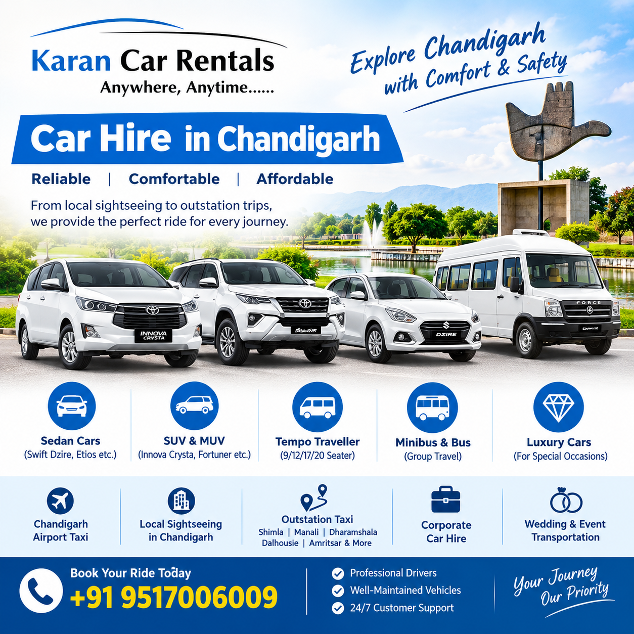 Car Hire in Chandigarh